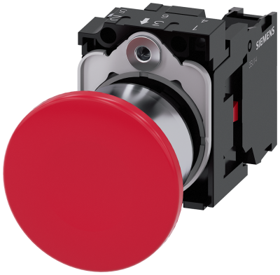 Puls Hongo Ø40Mm Metalico Rojo