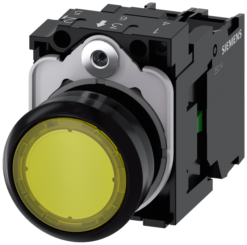 Pulsador Rasante Lum Amarillo