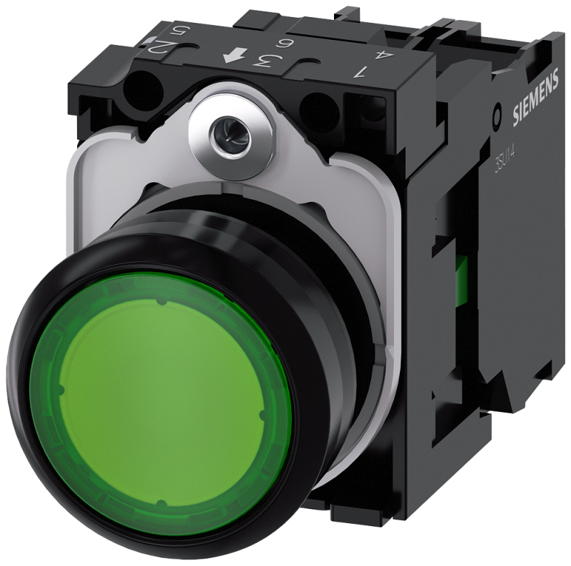 Pulsador Lum Ras Verde 1Na