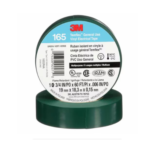 Cinta 3M Temflex 165 10M Verd