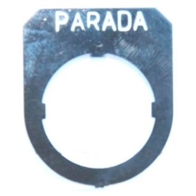 Etiqueta Parada P/d22