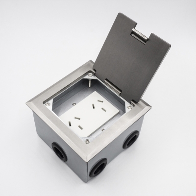 Caja Embutir Piso Acero 4Mod