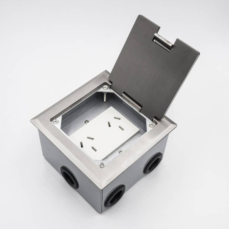 Caja Embutir Piso Acero 4Mod