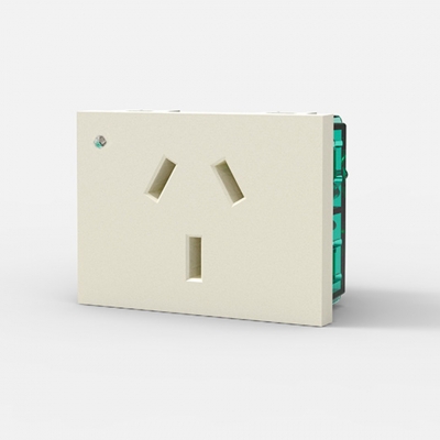 Mod.toma C/P Tierra C/Led Bco