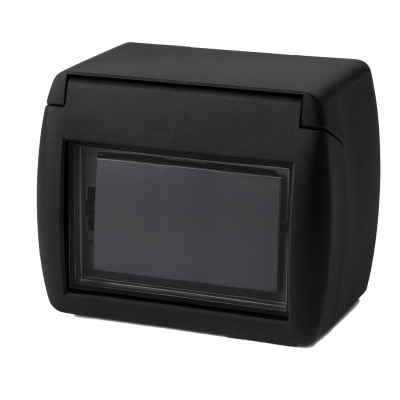 Caja C/Tapa C/Memb 3Mod Negro