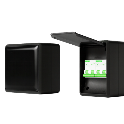 Caja Ext 4 Bocas C/T Fume Nera