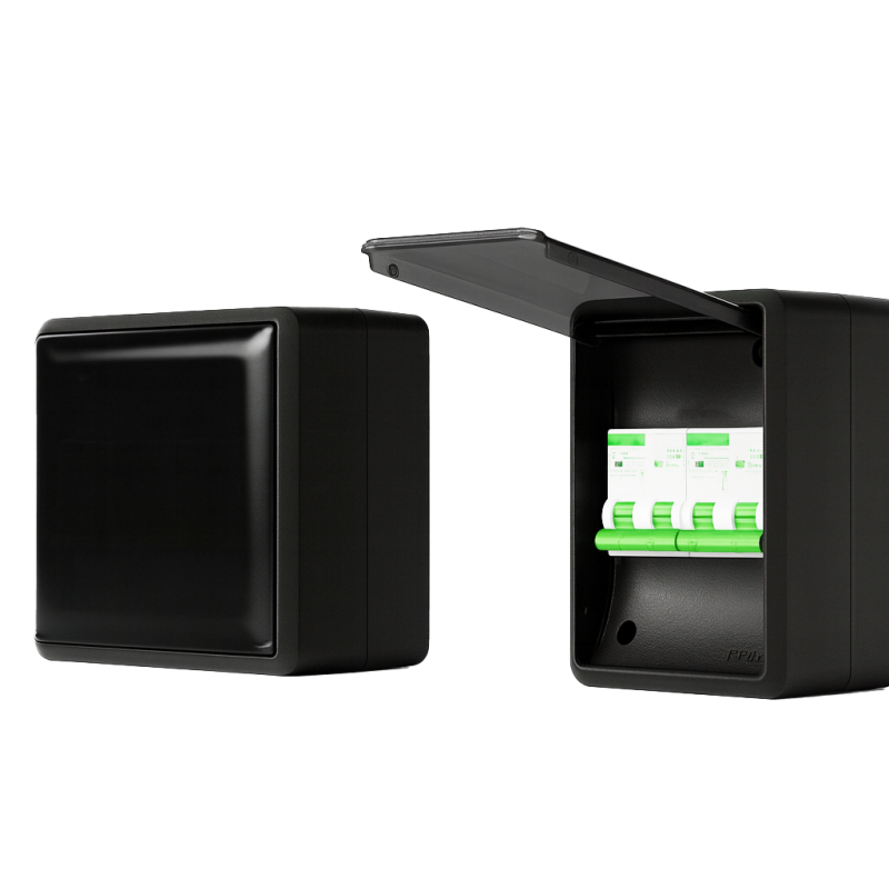 Caja Ext 4 Bocas C/T Fume Nera