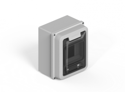 Caja Ip65 P/4P Din  Gris