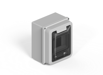 Caja Ip65 P/4P Din  Gris