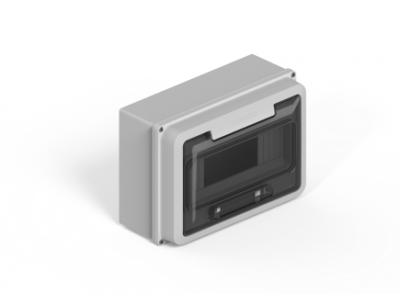 Caja Ip65 P/9P Din  Gris