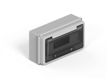 Caja Ip65 P/12P Din  Gris