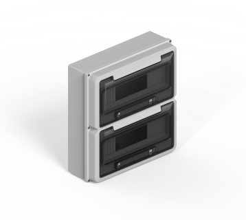 Caja Ip65 P/24P Din  Gris