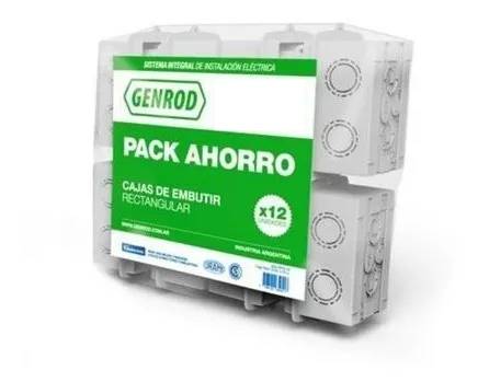 Pack X12U Cajas Embutir Rect