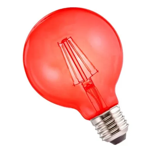 Led Filam G80 Rojo 4W-E27