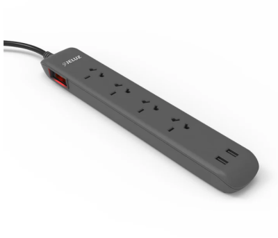 Prol Bin 4T+2Usb A+A 3M Gris