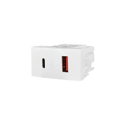 Toma Usb A+C 30W Blanco