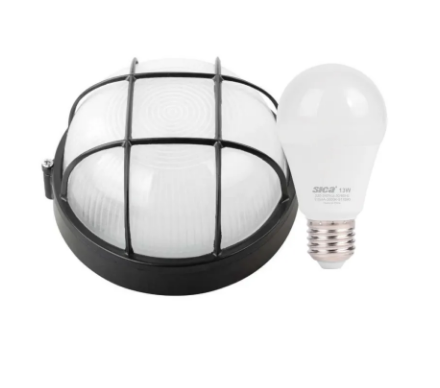 Tortuga Red Ngr C/Lamp 13W Lc