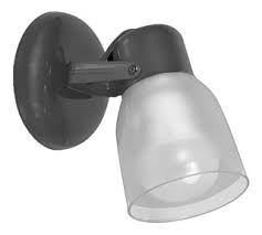 Cabezal 1 Luz Pvc Negro