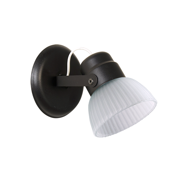 Cabezal 1 Luz T/Pvc Negro