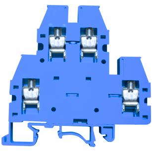 Borne Doble Piso  4Mm Azul