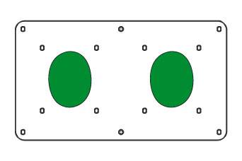 Placa 2X16A/1X16A Ip44 Amar