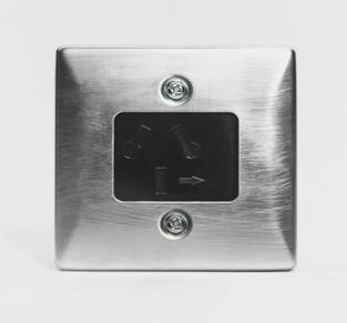 Toma Piso C/Tapa Acero 6308