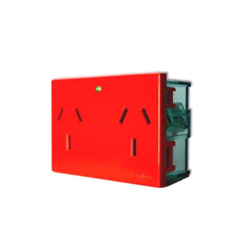 Mod Toma Doble C/Neon Rojo