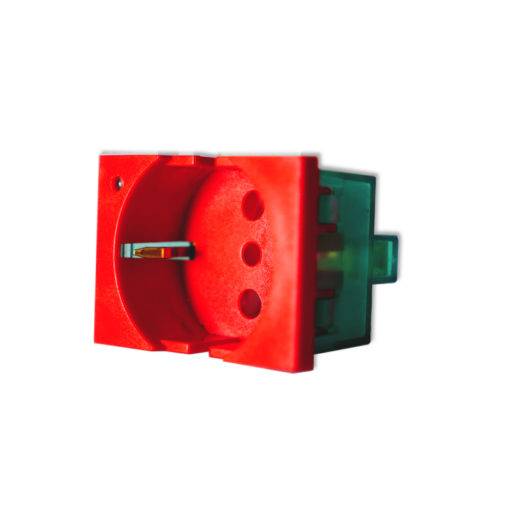 Mod Toma Schuko 16A C/Neon Rjo