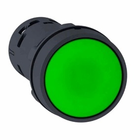 Pulsador Circular 1 Na Verde