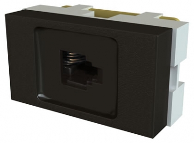 Toma Tel Amer Rj11 4 Vias Neg