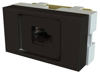 Toma Tel Amer Rj11 4 Vias Neg