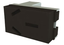 Toma Bipolar+T 250V20A Negro