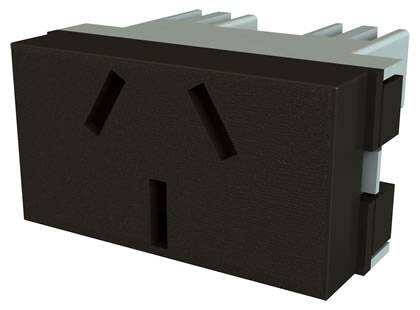 Toma Bipolar+T 10A250Vca Negro